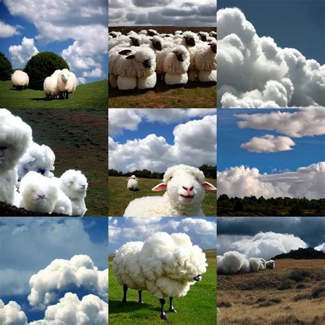 Fluffy Clouds That Look Like Sheep Stable Diffusion