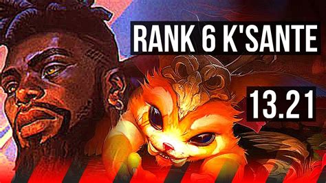 K Sante Vs Gnar Top Quadra Rank K Sante Legendary