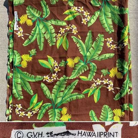 Vintage Hawaiian Print Fabric Polyester Hawaii Lot 16 Yards 9 Ebay