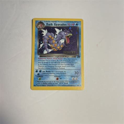 Prerelease Dark Gyarados Team Rocket Pokemon Card Holo Foil Rare