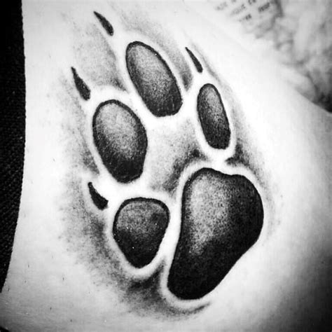 70 Dog Paw Tattoo Designs For Men - Canine Print Ink Ideas