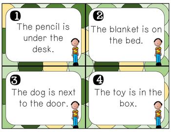 Preposition Task Cards By Lollipops And Literacy Tpt