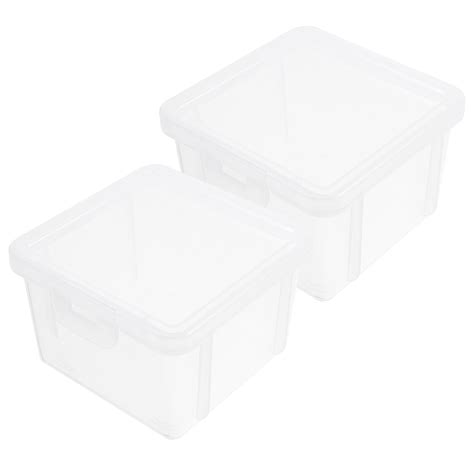 2 Pcs Transparent Plastic Coin Box Collection Storage Capsule