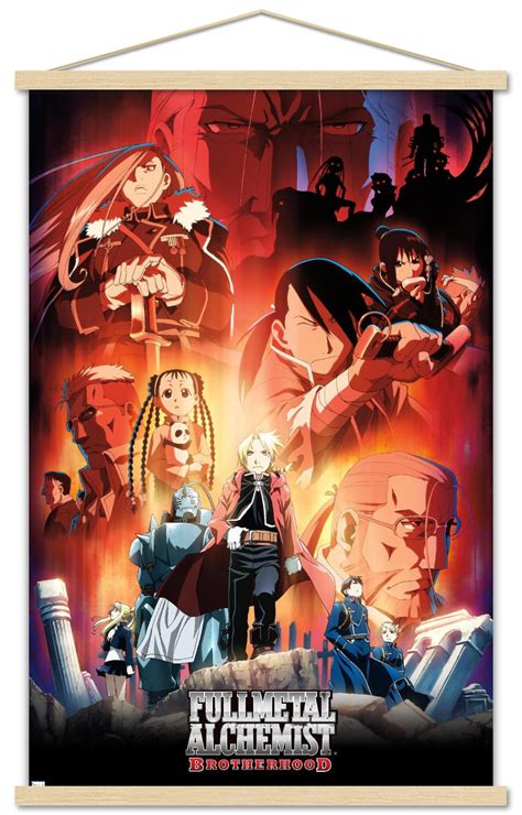 Fullmetal Alchemist Brotherhood Key Art Wall Poster With Magnetic