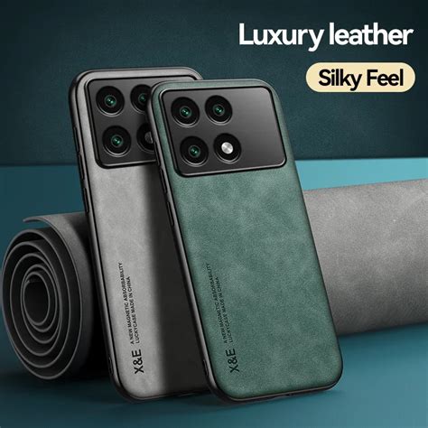 Retro Magnetic Suede Leather Case For Xiaomi Poco X6 Pro PocoX6 Pro 5G