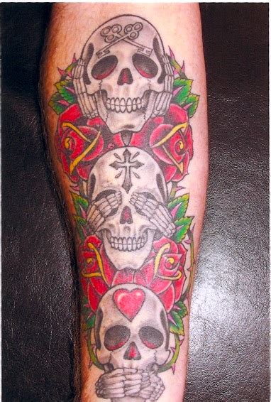 Color Skull Tattoo by Jaff: TattooNOW