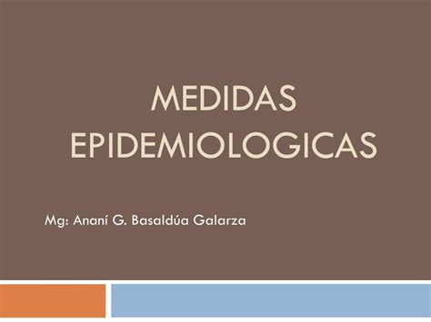 Medidas Epidemiol Gicas Melissa Marsiglia Udocz