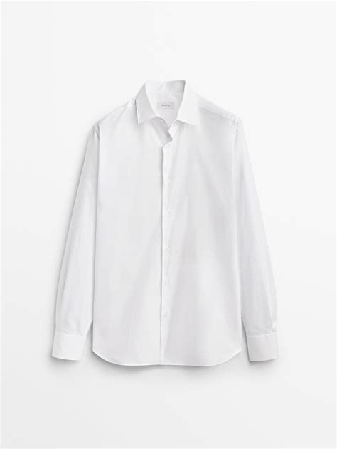 Massimo Dutti Slim Fit 100 Cotton Oxford Shirt White Editorialist