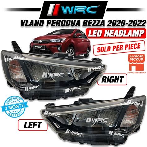 Vland Perodua Bezza Led Headlamp Pc Shopee Malaysia