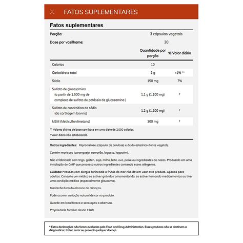 Glucosamina Condroitina Msm Capsulas Now Foods Loja Cyber