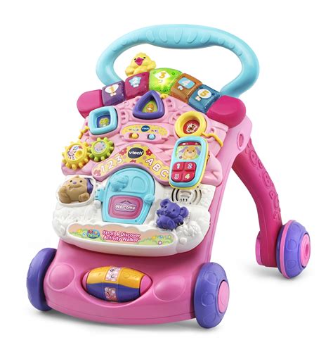 vtech stroll  discover activity walker    pink toddler toy