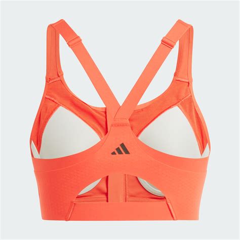 Adidas TLRD Impact Luxe High Support Zip Bra Orange Adidas LK