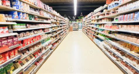 supermarket aisle interior blurred background 8317791 Stock Photo at Vecteezy