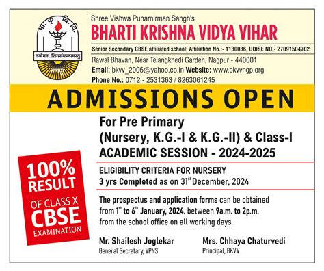 Academic Session Bharti Krishna Vidya Vihar Nagpur