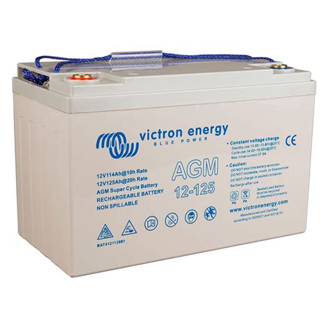 Victron Energy AGM Super Cycle 125Ah 12V Battery White Waveinn