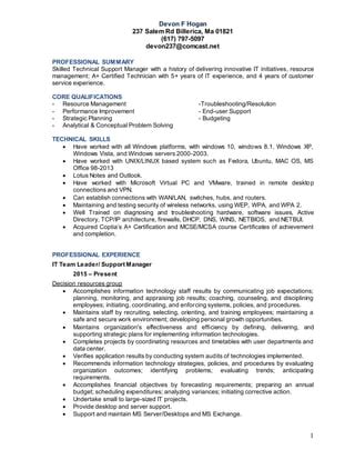 Devon Hogan Resume Pdf