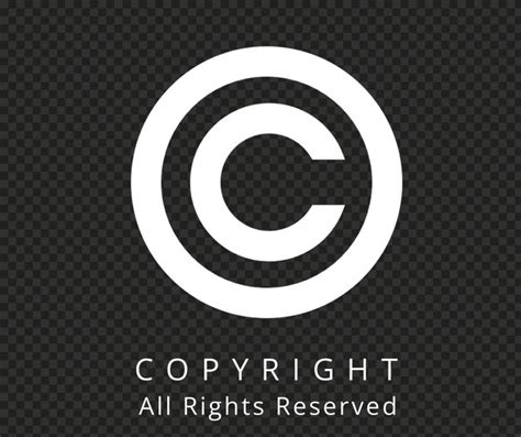 Copyright All Rights Reserved White Logo PNG