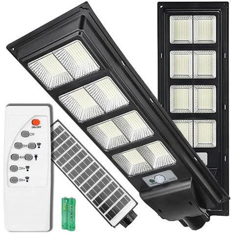 MOCNA LAMPA SOLARNA 600W LED ULICZNA Z CZUJNIKIEM RUCHU I ZMIERZCHU