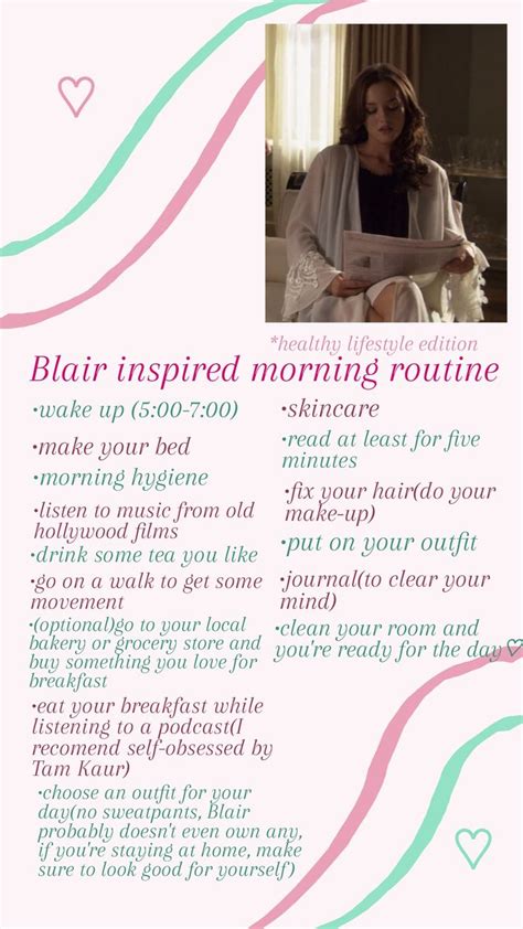 Blair Waldorf Inspired Morning Routine In 2024 Blair Waldorf Self