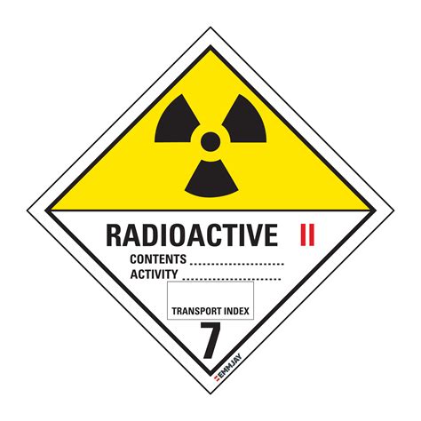 Egl 0251 Hazchem Radioactive Ii Sign Emmjay Ltd