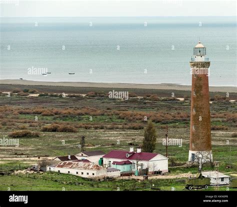 Dagestan Republic, Russia. Chechen Island on the western shore of the ...