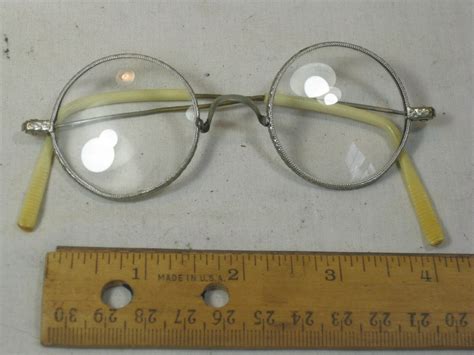 antique eyeglasses glasses frames round circular Lenn… - Gem