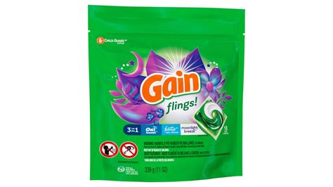 Gain Flings Moonlight Breeze Scent Liquid Laundry Detergent Pacs Ct