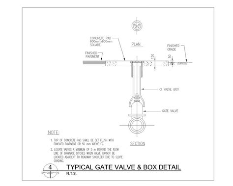 Typical Gate Valve Box Detail Dwg Thousands Of Free Cad Blocks