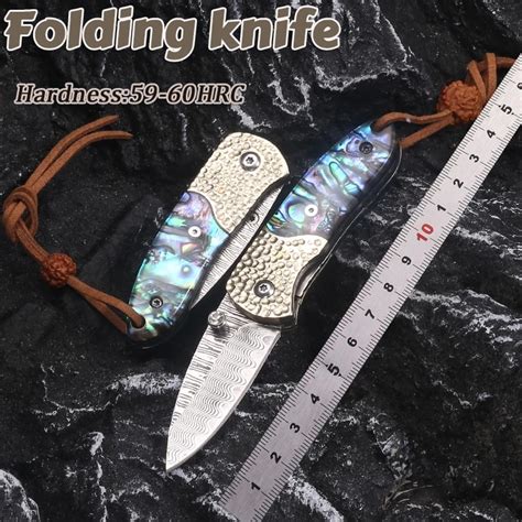 Night Stalker Handmade Damascus Steel Vg Blade Abalone Shell Handle