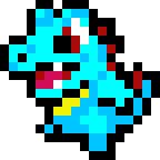 Totodile Pixel Art