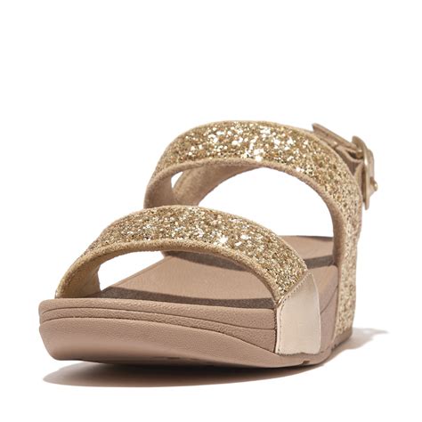 Lulu Glitter Back Strap Sandals Latte Beige Et A Fitflop Singapore