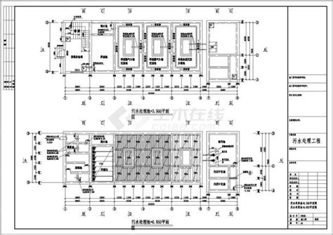 某中水回用工程设计cad全套工艺施工图（含设计说明，含建筑设计，含结构设计，含设计方案书）图纸设计说明土木在线