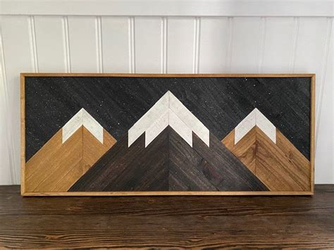 Mountain Wood Wall Art Wood Wall Art Wood Mountain Wall Art - Etsy