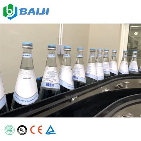 In Glass Bottle Spring Mineral Water Filling Capping Bottling