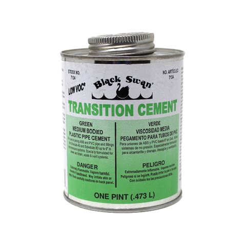 Black Swan Abs To Pvc Green Transition Cement Pint Lasalle Bristol