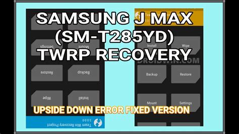 TWRP For Samsung J Max Tab Sm T285yd Invert Touch Fix Internal