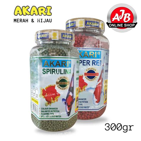 Jual Pelet Ikan Koi Pakan Ikan Koki Super Red Dan Spirulina Akari Mm