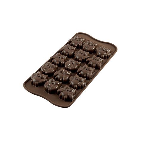 Moule à Chocolat 12 Hiboux Easy Choc Silicone Spécial Chocolat