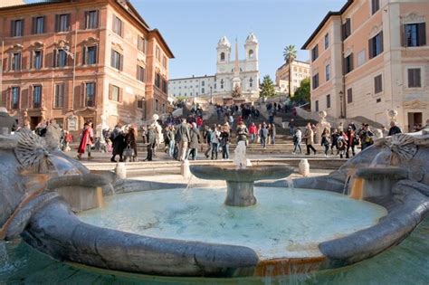 Premium Photo | Fountain on spanish square and spanish steps rome