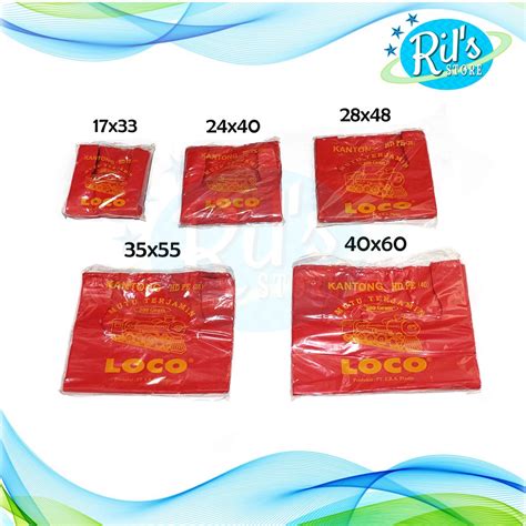 Jual Kantong Plastik Loco Merah Tebal Kantong