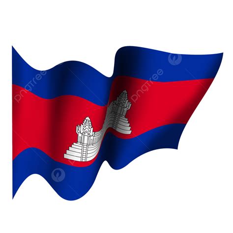 Cambodia Flag Clipart Vector Best Cambodia Flag Realistic With 3d