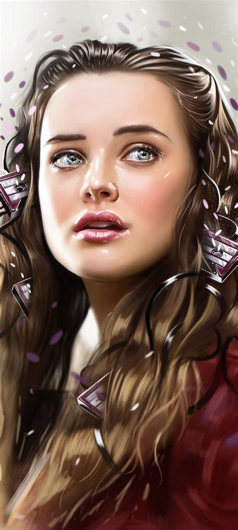 1080x2400 Katherine Langford 13 Reasons Why Illustration Google Pixel 7 ...