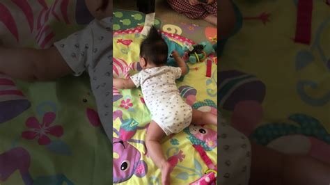 Baby Rolling From Back Onto Belly At 3 Months And 3 Weeks Old YouTube