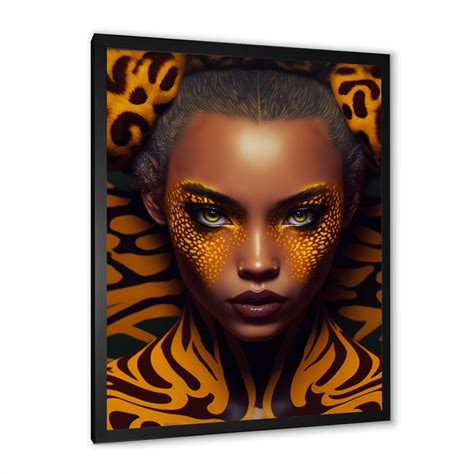 Designart Beautiful Woman In Tropical Fashion Vii Fashion Woman Framed Canvas Art Print Bed