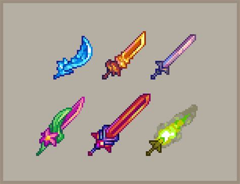 Some Terraria style swords I made : Terraria