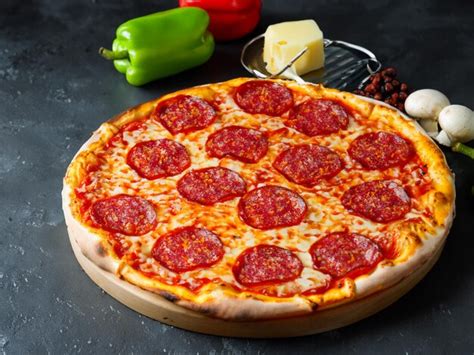 Premium Ai Image Traditional Italian Pizza Pepperoni With Salami And