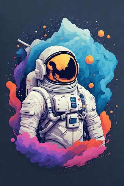 Premium AI Image | Minimalist Astronaut Vector Art Logo Illustration