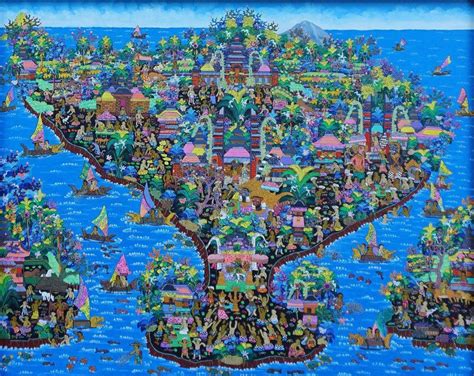 Balinese Painting Pulau Bali Canvas Painting Large Wall Art Etsy