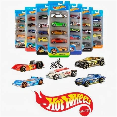 Pacote 5 Carros Sortidos Hot Wheels Mattel Ofertinha Promoções