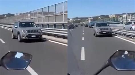 Suv In Retromarcia Sulla Tangenziale Di Napoli Il Video